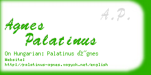agnes palatinus business card